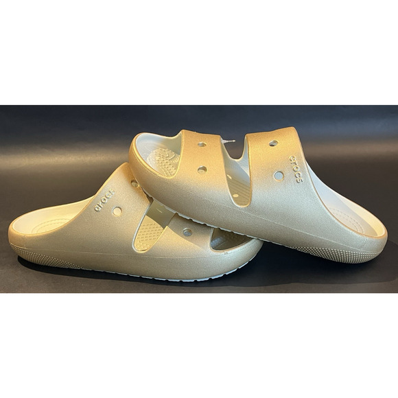 CROCS | Gold Metallic | Classic Slide Sandal | Size W9 M7 | NWT | No Box - Picture 4 of 6